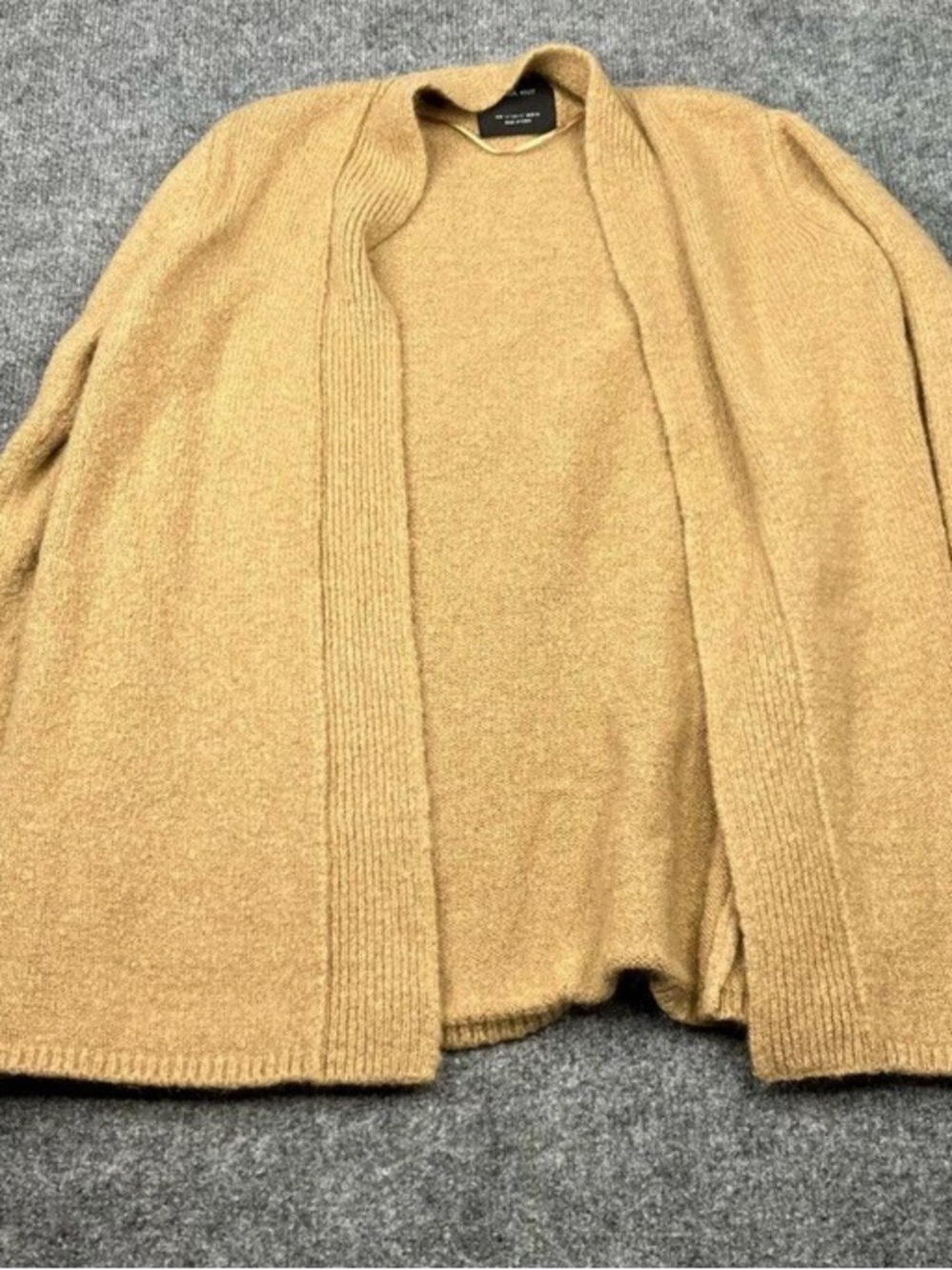 Zara Men's Tan Open Cardigan Sweater